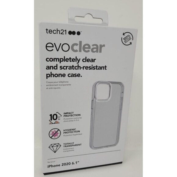 Tech21 EvoClear Case for Apple iPhone 12 / iPhone 12 Pro 6.1" Scratch-Resistant - Picture 1 of 2